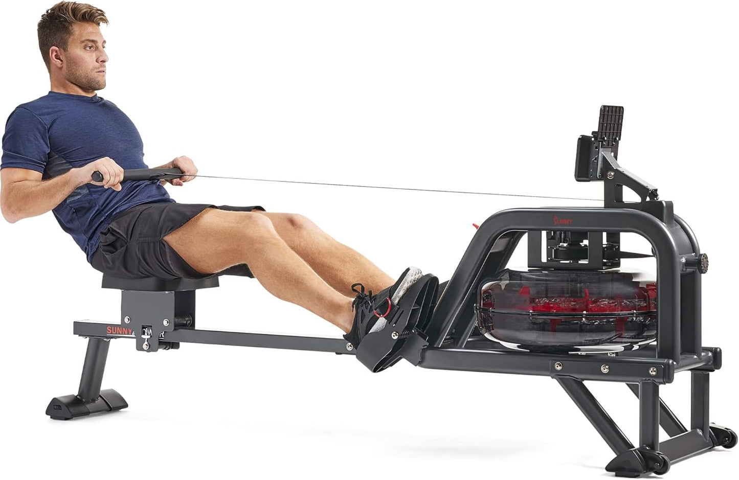 Water Rower – Dynamic Real-Time Resistance, 300 LB Capacity, Space-Saving Flip-Able Design for Home Training, Bluetooth-Enabled App with Live Metrics & Trainer-Led Workouts