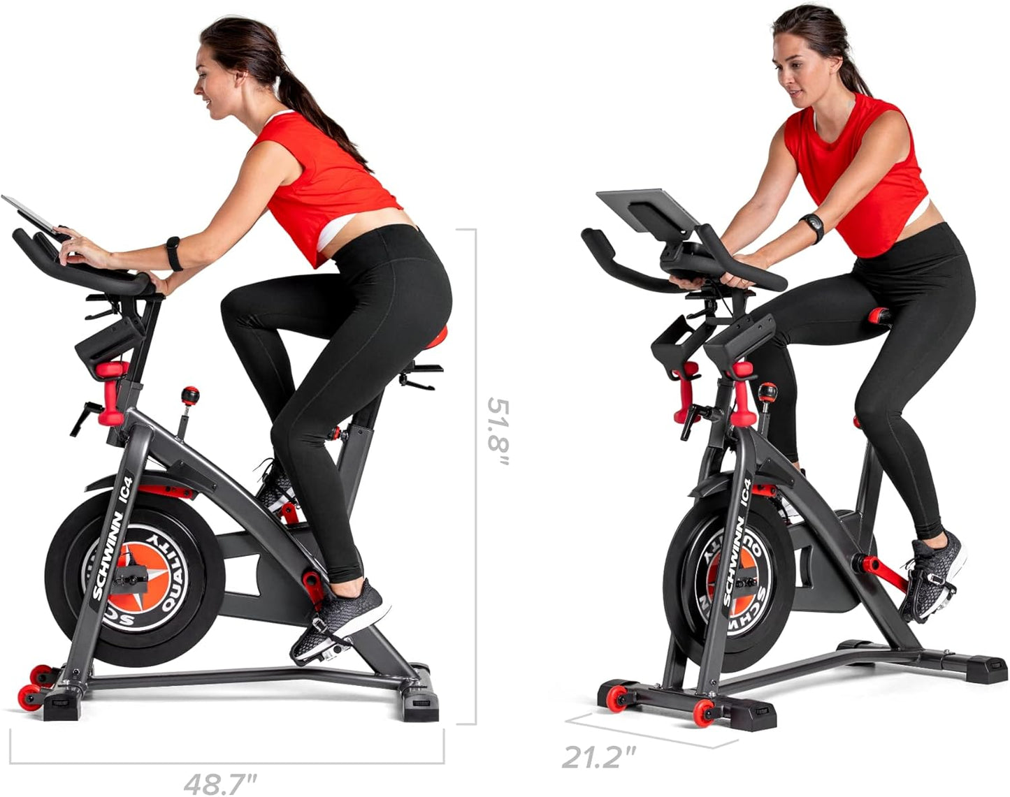 Adjustable Indoor Cycling Bike – 100-level magnetic resistance, silent belt drive, Bluetooth-connected apps (Peloton/Zwift), 4-way seat/handlebars, backlit LCD console, max 330 lbs. Ideal for home gym.