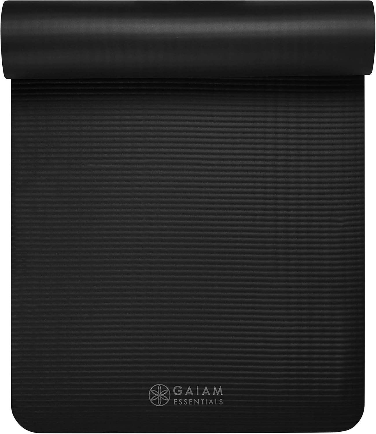 Thick Yoga & Exercise Mat – Easy-Cinch Carrier Strap, Black, 72"L X 24"W X 2/5 Inch Thick