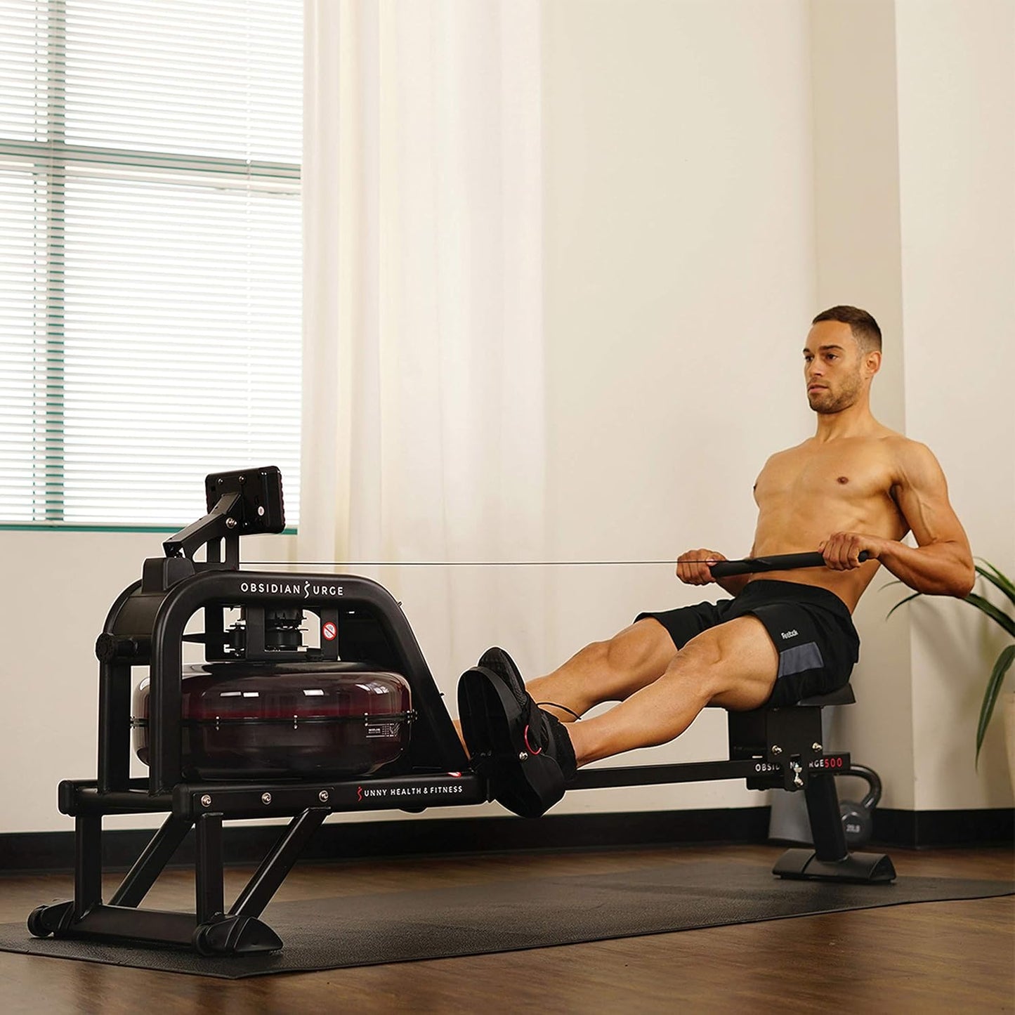 Water Rower – Dynamic Real-Time Resistance, 300 LB Capacity, Space-Saving Flip-Able Design for Home Training, Bluetooth-Enabled App with Live Metrics & Trainer-Led Workouts