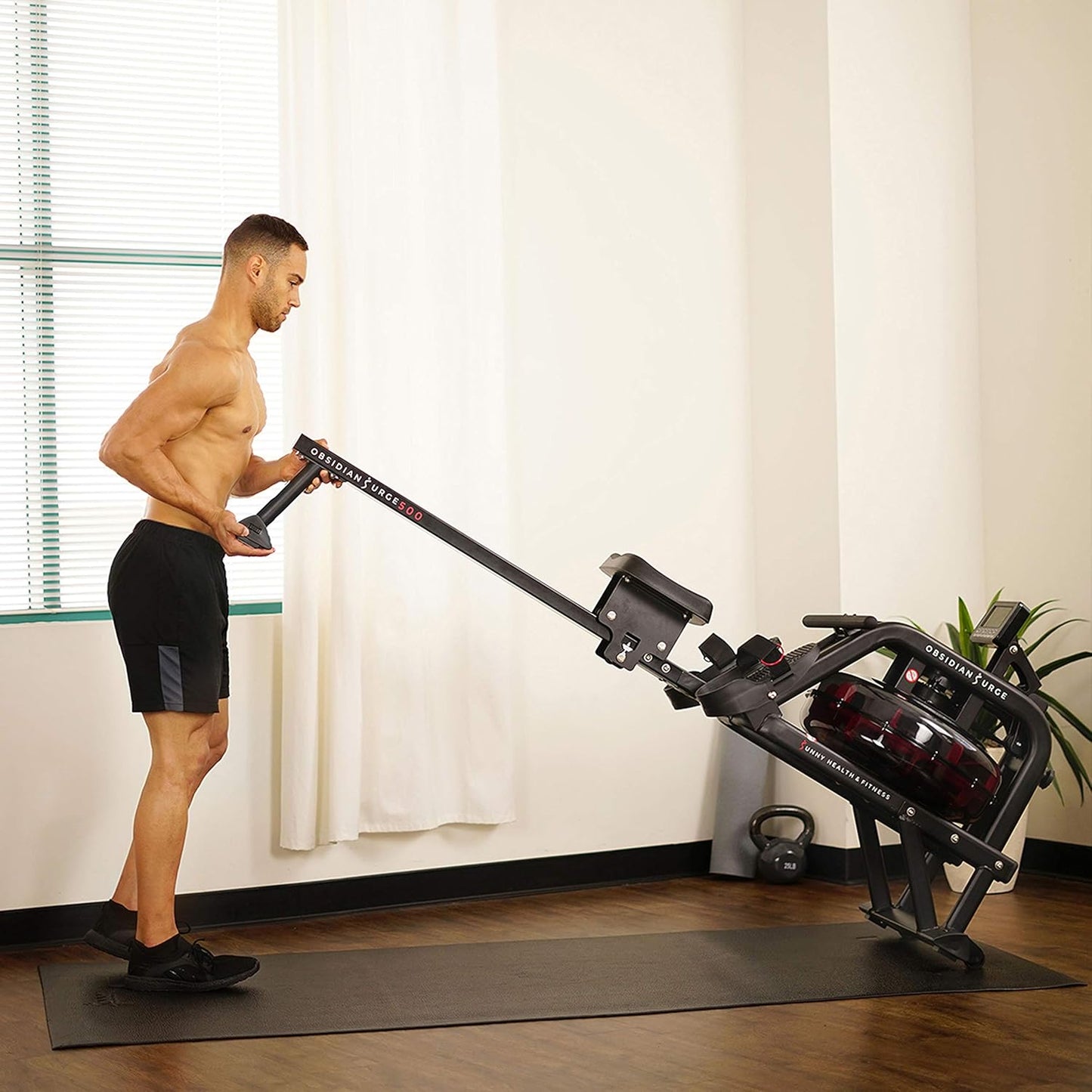 Water Rower – Dynamic Real-Time Resistance, 300 LB Capacity, Space-Saving Flip-Able Design for Home Training, Bluetooth-Enabled App with Live Metrics & Trainer-Led Workouts