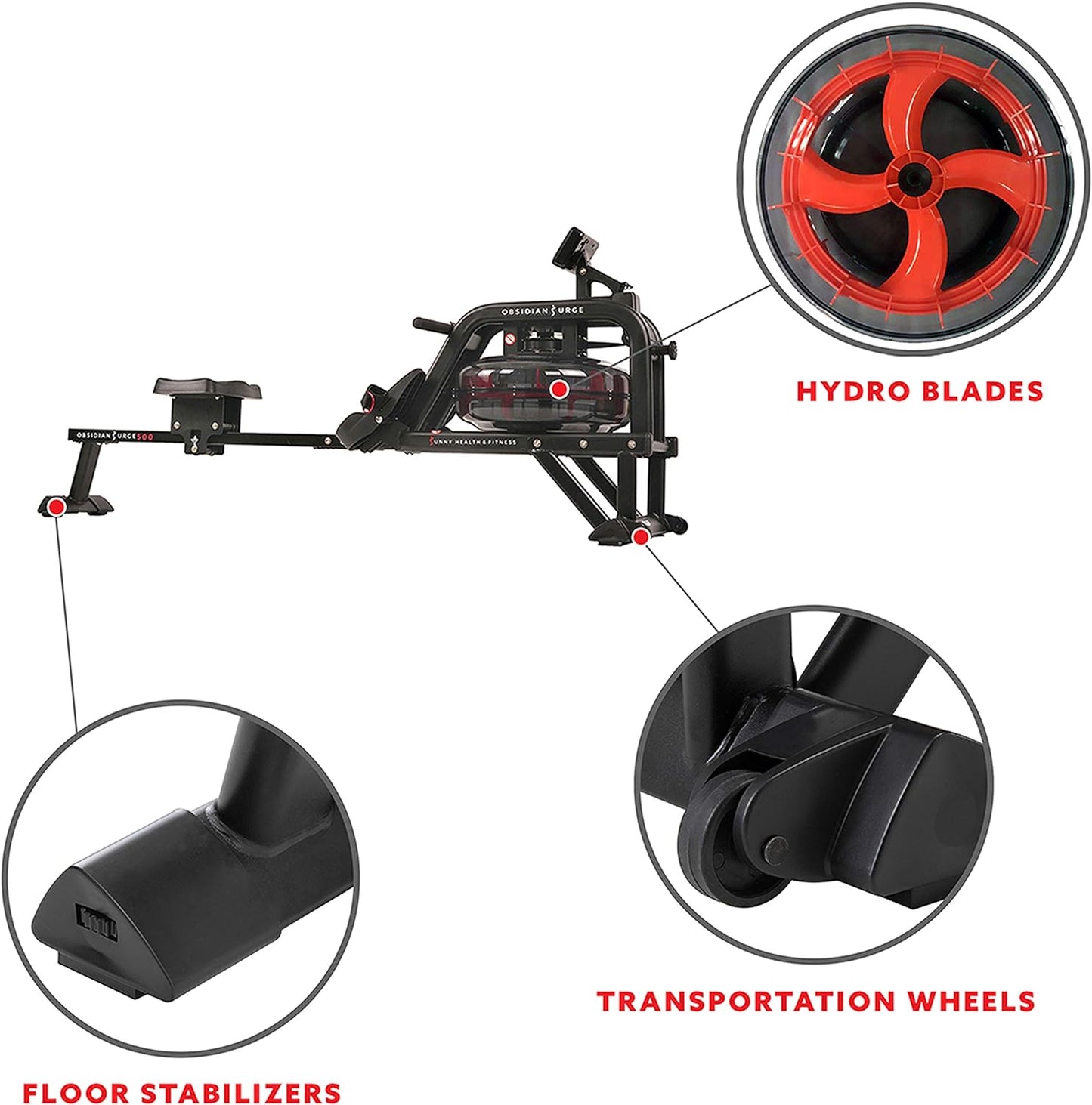 Water Rower – Dynamic Real-Time Resistance, 300 LB Capacity, Space-Saving Flip-Able Design for Home Training, Bluetooth-Enabled App with Live Metrics & Trainer-Led Workouts