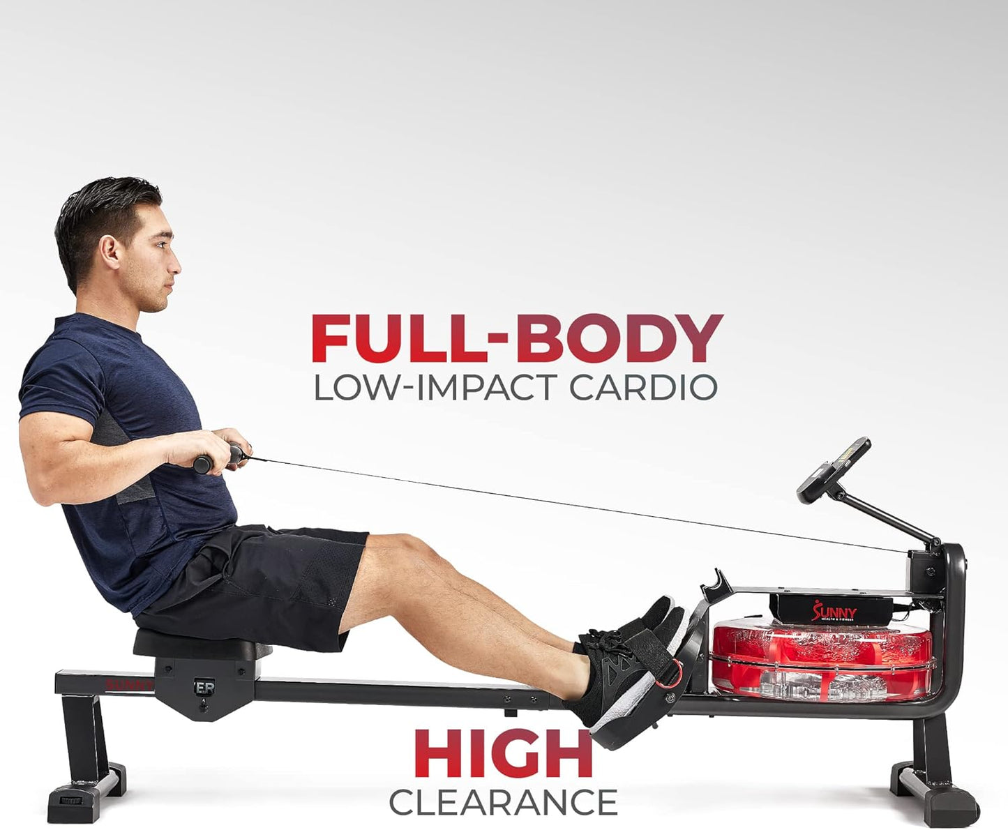 Water Rower – Dynamic Real-Time Resistance, 300 LB Capacity, Space-Saving Flip-Able Design for Home Training, Bluetooth-Enabled App with Live Metrics & Trainer-Led Workouts
