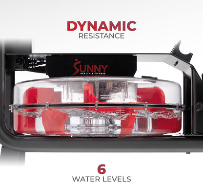 Water Rower – Dynamic Real-Time Resistance, 300 LB Capacity, Space-Saving Flip-Able Design for Home Training, Bluetooth-Enabled App with Live Metrics & Trainer-Led Workouts